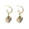 Channel Style Girls Earrings, Black, NS-0118