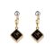 Channel Style Girls Earrings, Black, NS-0118
