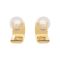 Girls Earrings, White/Golden, NS-0122