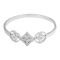 LV Style Girls Bracelet, Silver, NS-0159