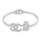 Channel Style Girls Bracelet, Silver, NS-0173
