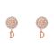 Dior Style Girls Locket & Earrings Set, Rose Gold, NS-0202