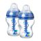 Tommee Tippee Advanced Anti-Colic PP Baby Feeding Bottle, Blue, 2-Pack, 0m+, 260ml/9oz, 422657/38