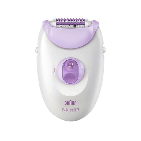 Braun Silk Epil 3, Legs & Arms Epilator, White/Purple, 3170
