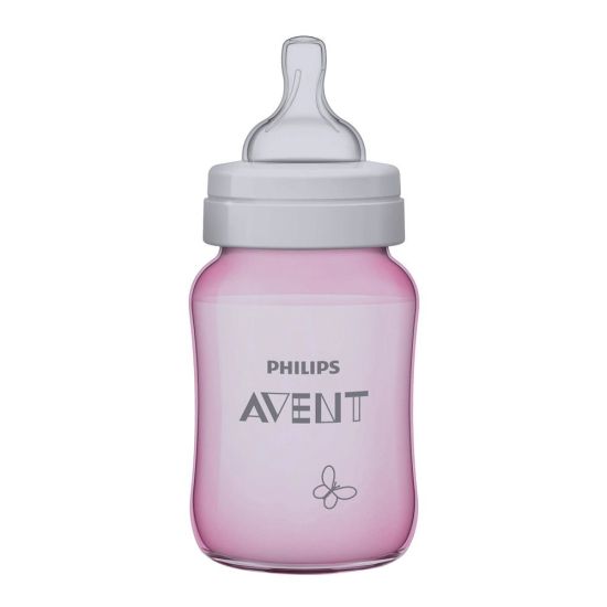 Avent Classic+ Feeding Bottle 1m+ 260ml (Girl/Butterfly) - SCF573/13