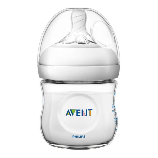 Avent Natural Feeding Bottle, 0m+, 125ml/4oz, SCF690/13