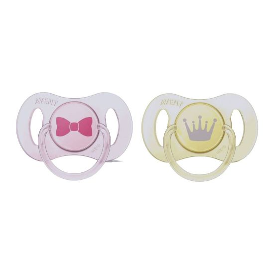 Avent Mini Soothers 2-Pack 0-2m Pink/Yellow - SCF151/02