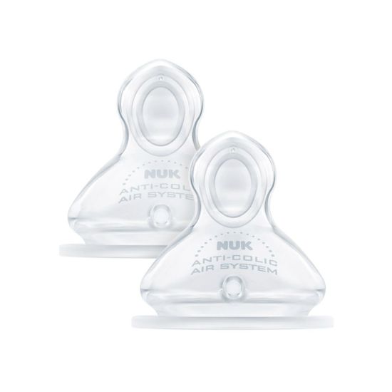Nuk First Choice+ Medium Feed Silicone Anti-Colic Teat, 6-18m, 10721265