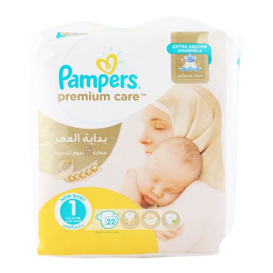Pampers Premium No. 1, New Baby 2-5 KG 22-Pack