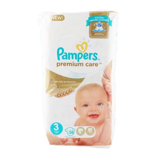 Pampers Premium Care, No. 3 Midi, 6-10 KG 58-Pack