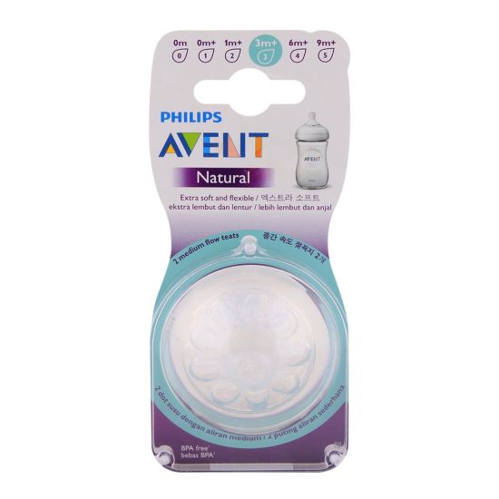Avent Natural Teat 2-Pack 3m+ - SCF653/23