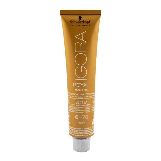 Schwarzkopf Igora Royal Absolutes Hair Color 6-70 Dark Blonde Copper Natural