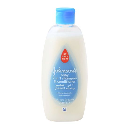 Johnson's Baby 2-In-1 Shampoo & Conditioner, No More Tears, 200ml