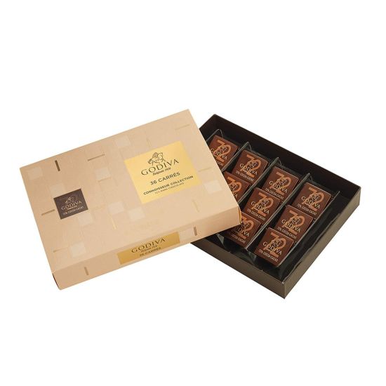 Godiva Belgium 36 Carres Connoisseur 72% Dark Chocolate 180g