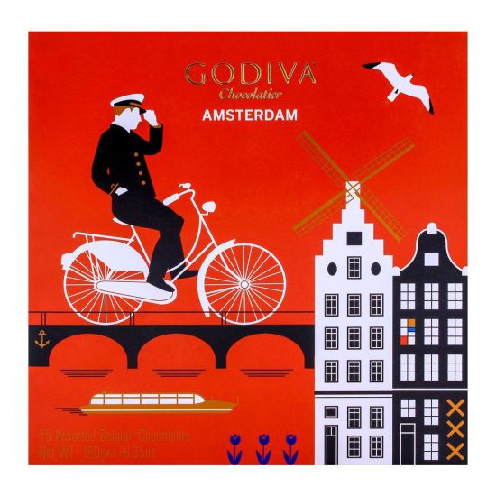 Godiva Chocolatier Amsterdam, 15 Assorted Belgium Chocolates 180g