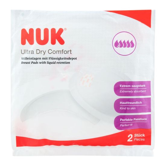 Nuk Ultra Dry Comfort Breast Pads, With Liquid Retention, 2-Pack, 10252083