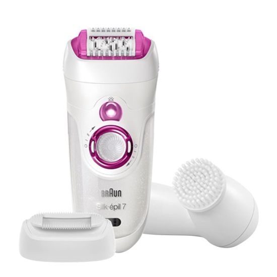Braun Silk Epil 7, Legs, Body & Face Epilator, White/Purple, Wedding Edition, 7539 