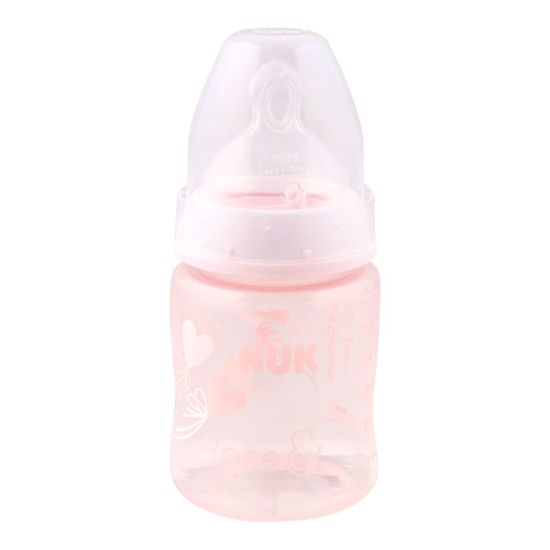Nuk First Choice+ Silicone Feeding Bottle, Rose, M, 0-6m, 150ml, 10743733