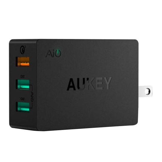 Aukey 3-Port USB Wall Charger, Black, PA-T14