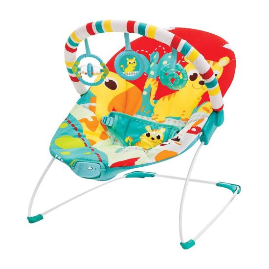 Mastela Soothing Vibrations Baby Bouncer, Red/Grey, 6730