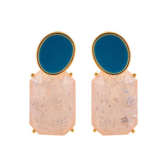 Girls Earrings, Pink, NS-050