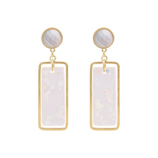 Girls Earrings, Golden/Silver, NS-053