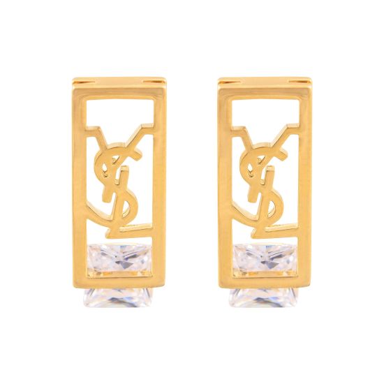 YSL Style Girls Earrings, Golden, NS-058