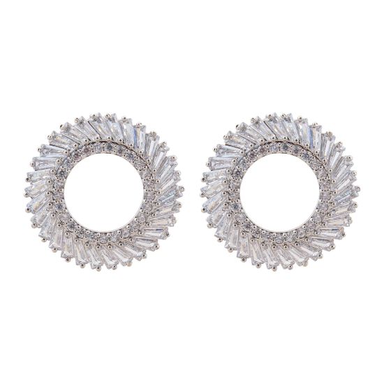 Girls Earrings, Silver, NS-089