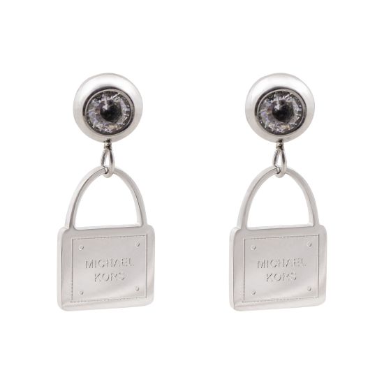 MK Style Girls Earrings, Silver, NS-096