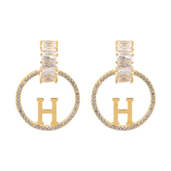 Hermes, Girls Earrings, Golden, NS-100