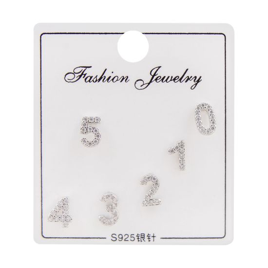 Girls Earrings, Silver, NS-0141