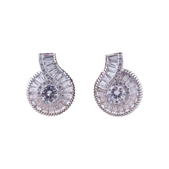 Girls Earrings, Silver, NS-0143