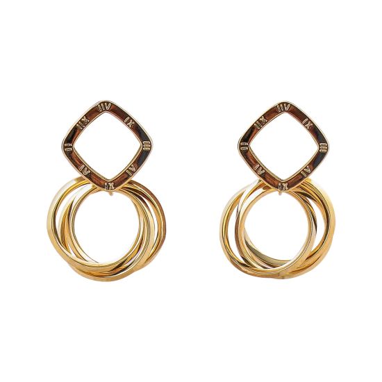 Girls Earrings, Circles, NS-0144