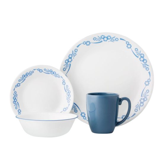 Corelle Livingware Breakfast Set, Corn Flower, 16 Pieces