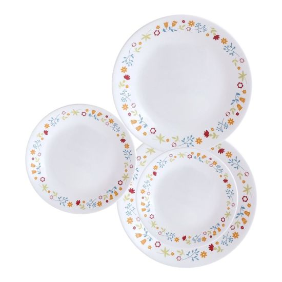 Corelle Livingware Plate Set, Disty Flora, 18 Pieces