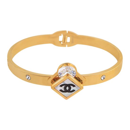 Channel Style Girls Bracelet, Golden, NS-0162