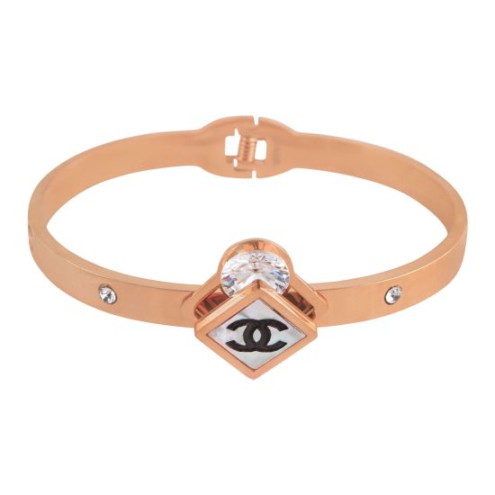 Channel Style Girls Bracelet, Rose Gold, NS-0162