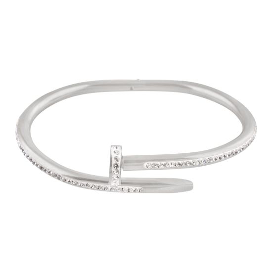Cartier Style Girls Bracelet, Silver, NS-0166