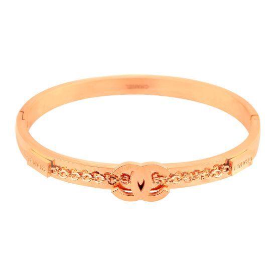 Channel Style Girls Bracelet, Rose Gold, NS-0171