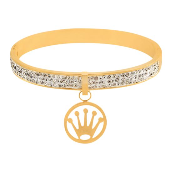 Rolex Style Girls Bracelet, Golden, NS-0179