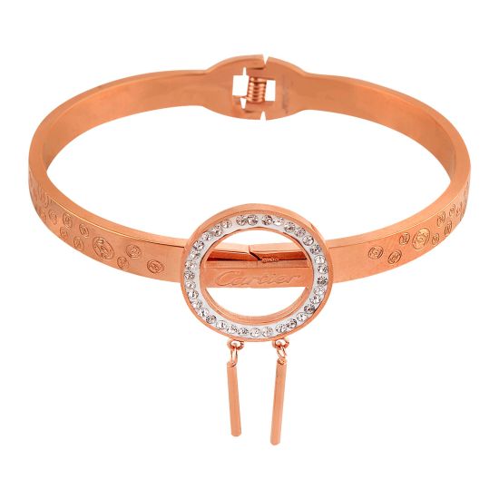 Cartier Style Girls Bracelet, Rose Gold, NS-0180
