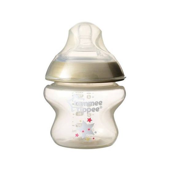 Tommee Tippee Closer To Nature PP Baby Feeding Bottle, Stars, 0m+, 150ml/5oz, 422534/38