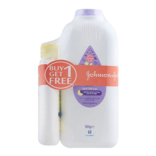 Johnson's Sleep Time Baby Powder 500g + FREE Johnson's Head-to-Toe Massage Lotion