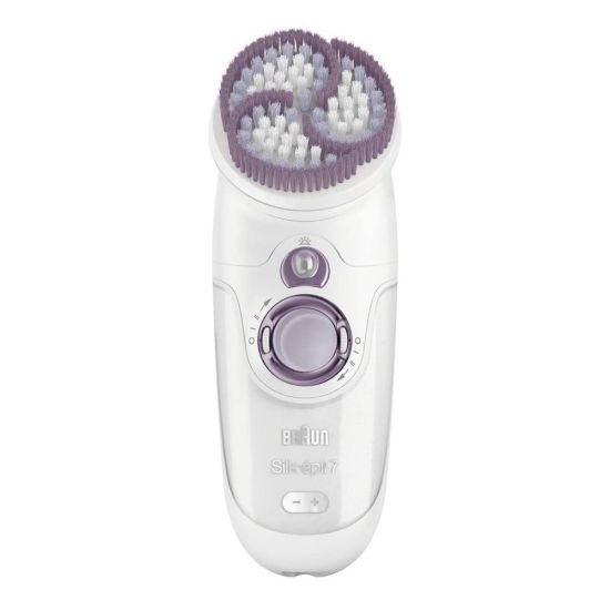 Braun Silk Epil SkinSpa Sonic Exfoliator, Wet & Dry, White/Purple, 901