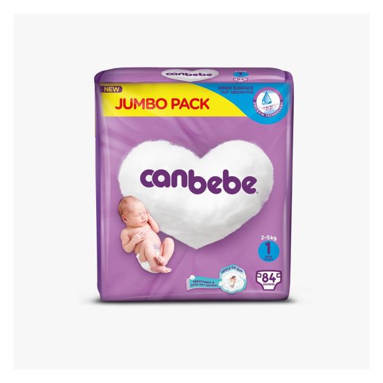 Canbebe Jumbo New Born No. 1 2-5 KG 84-Pack