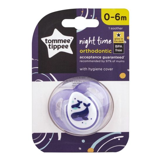 Tommee Tippee Glow-in-the-Dark Soother 0-6m (Pink) - 433370/38
