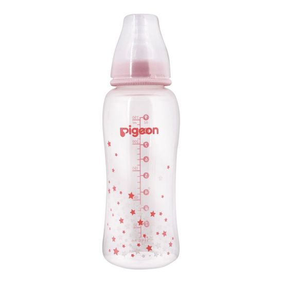 Pigeon Flexible Premium Slim Neck Feeding Bottle, 4m+, Pink, 250ml/8oz, A78285